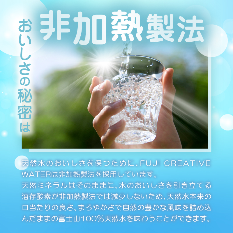 【FUJI CREATIVE WATER】富士山天然水ボトル ナチュラルミネラルウォーター・ペットボトル ラベルなし330ml 球体型20本/箱 [sf085-006]