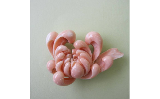 珊瑚職人館の珊瑚の帯留14