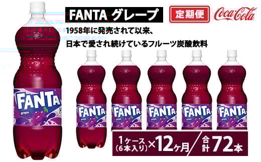 【定期便12ヶ月】ファンタ・グレープ 1.5L PET 6本（1ケース）　※離島への配送不可