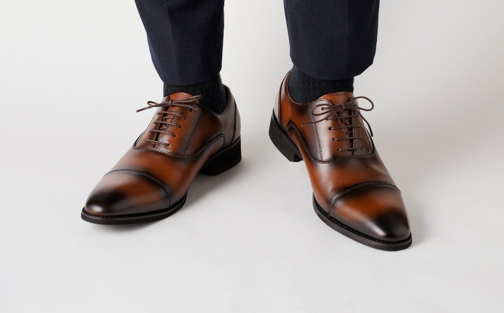 【匠の靴】超軽量＆履き心地抜群な本革ビジネスシューズAF-01(サイズ：27.0cm、カラー：ダークブラウン)