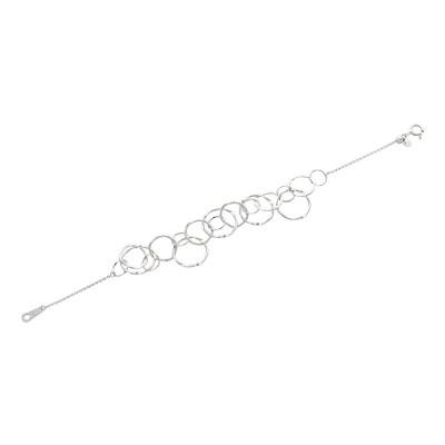 ふるさと納税 魚津市 K18WG バブルデザインチェーンブレスレット |  | 01