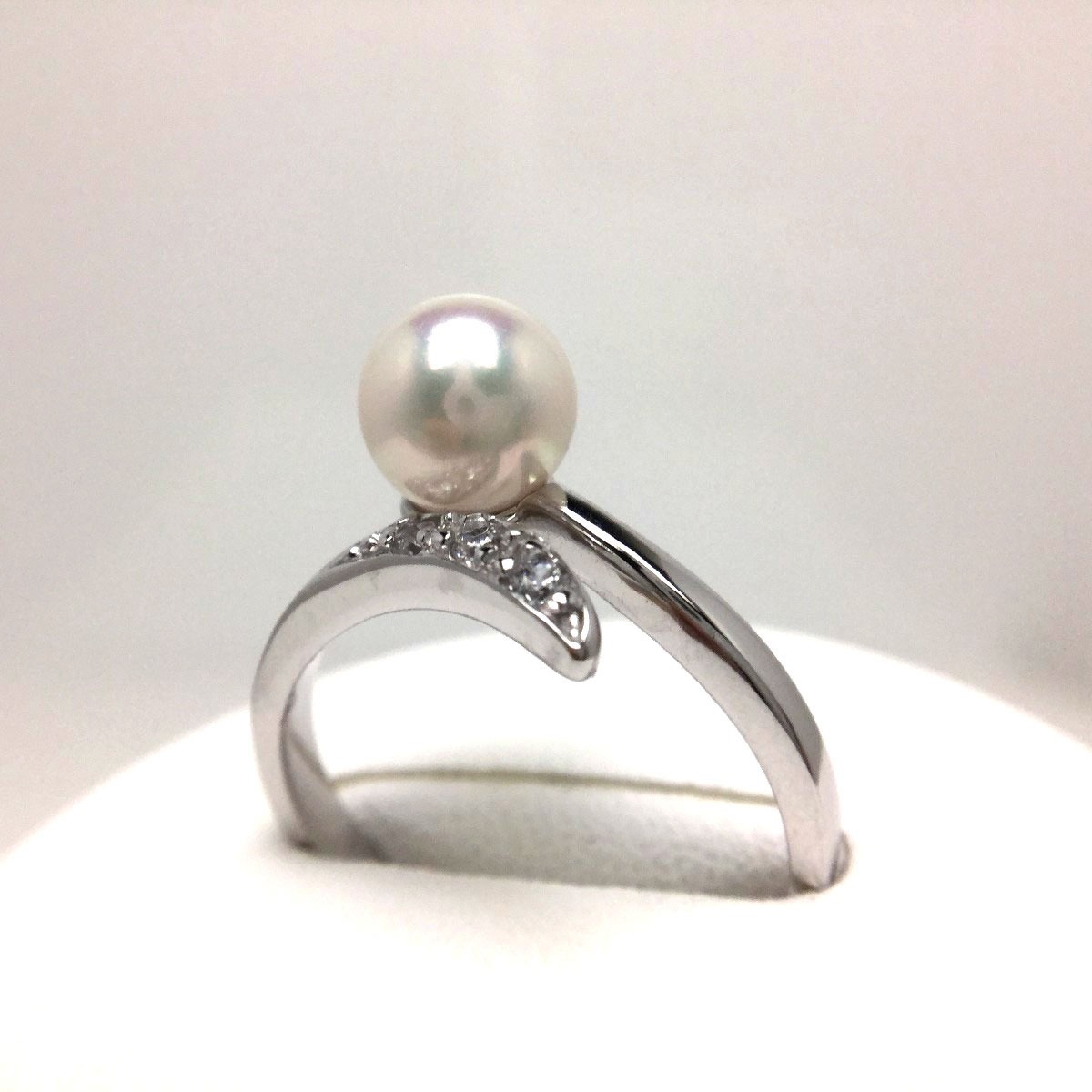 老舗の真珠専門店・高品質アコヤ真珠リング6.5-7.0ミリフリーサイズ / 伊勢 志摩 伊勢志摩 英虞湾 志摩産 真珠 パール アコヤ貝 アクセサリー 指輪 リング 冠婚葬祭 慶事 弔事 結婚式 入学