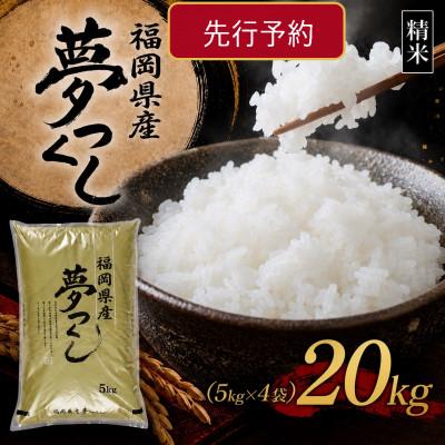 ふるさと納税 大刀洗町 【令和8年産　新米】9月〜発送【食味鑑定士厳選】福岡県産夢つくし20kg(5kg×4袋)(大刀洗町)