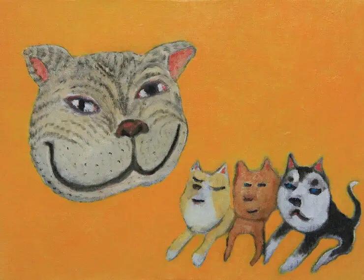 アーティストが『愛しいペットのポートレート』描きます 6号サイズ 410×318mm (縦横対応）【アート F6号サイズ　油絵 横井山泰 美術 作家 410×318mm 神奈川県 小田原市 ペット ペ