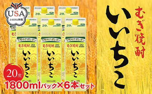 
いいちこ パック 20度(計10.8L・1.8L×6本)酒 お酒 むぎ焼酎 1800ml 麦焼酎 いいちこ 常温 三和酒類 紙パック【104304000】【山添産業】
