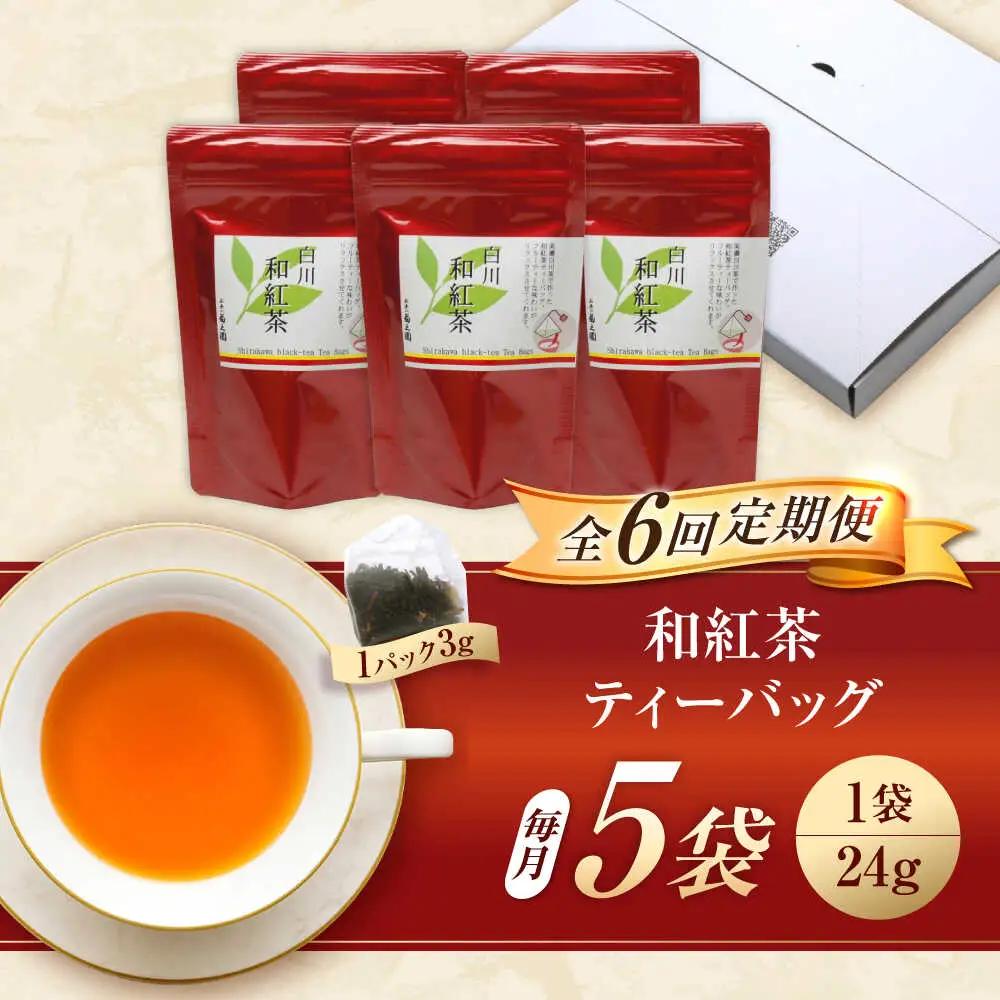 【6回定期便】和紅茶 ティーバッグ 5袋 / 菊之園[AWAG003]和紅茶