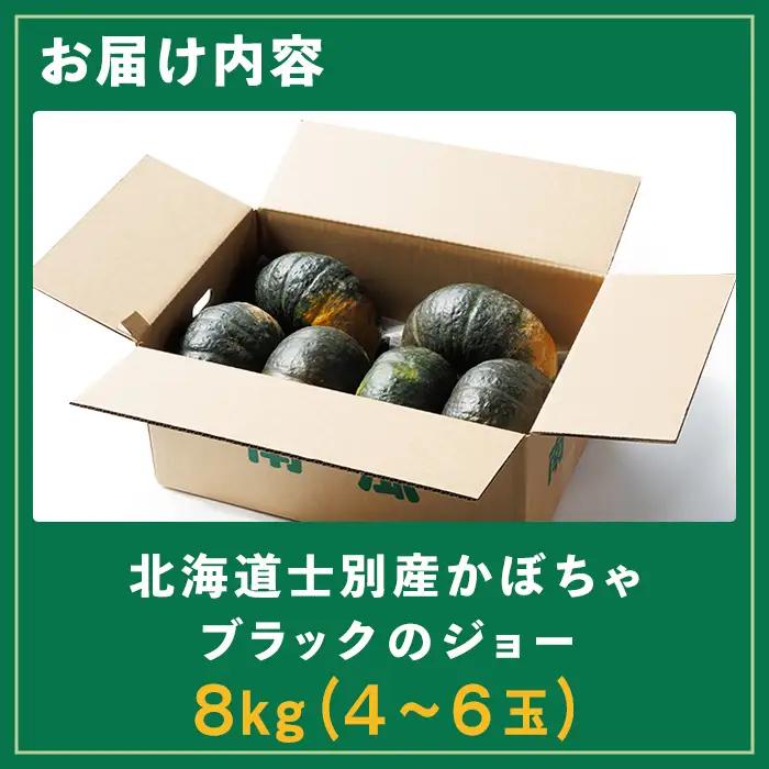 北海道 士別産 かぼちゃ ブラックのジョー 8kg 9月下旬以降準備ができ次第発送【吉方農園】 B7082