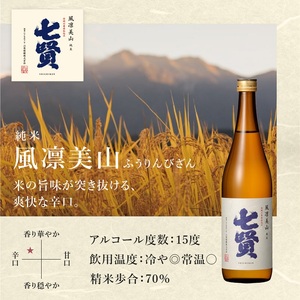 七賢 日本酒 飲み比べ（天鵞絨・風凛美山）セット　No6