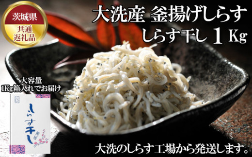 
No.433 しらす干し　1kg【茨城県共通返礼品 大洗町】 ／ 新鮮 シラス 釜揚げ 茨城県産 大洗 魚 小分け 工場 直産 茨城県
