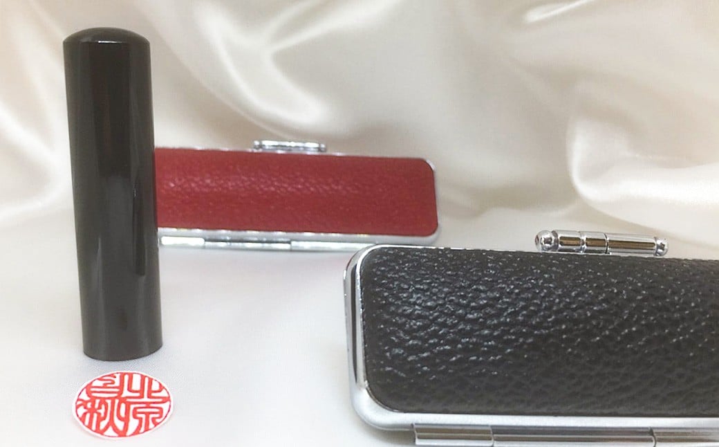 
黒水牛印鑑実印用ケース付[№5530-0342]
