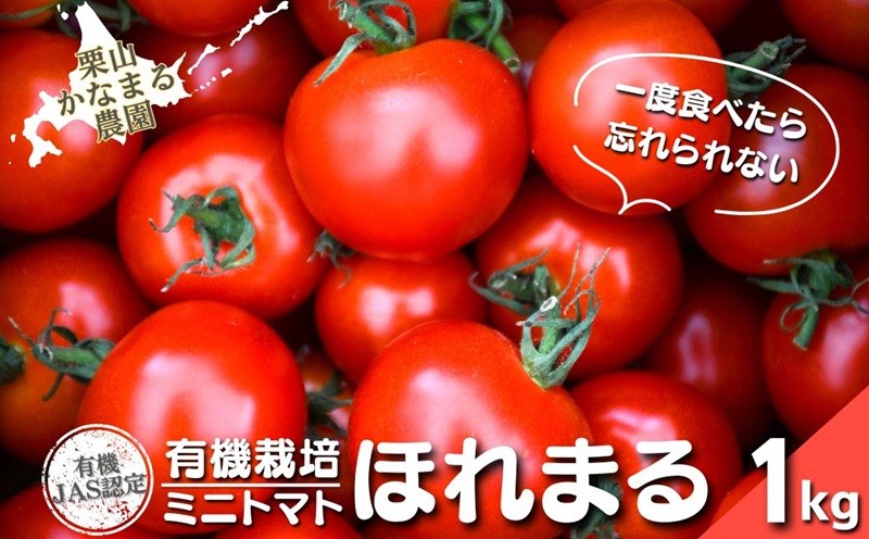
            有機栽培 ミニトマト「ほれまる」1kg　栗山かなまる農園　B052
          