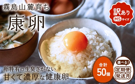 
                  【内容量/発送月/発送回数 選べる】卵【わけあり】霧島山麓育ち こだわり卵 康卵 MSサイズ 計 50個（45個 + 割れ保証 5個）計 100個（90個 + 割れ保証 10個）3回 定期便 計 150個（50個（45個 + 割れ保証 5個）× 3回）たまご 玉子 タマゴ 卵焼き 玉子焼き たまご焼き 生卵 鶏卵 たまごかけごはん 国産 九州産 宮崎県産 送料無料
                