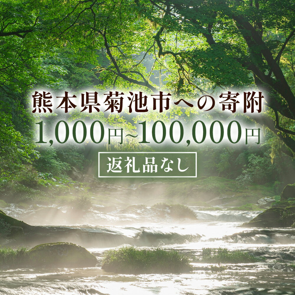 【ふるさと納税】菊池市への寄附(返礼品はありません) 熊本県 菊池市 返礼品なし 1口 1,000円 1,000～100,000円