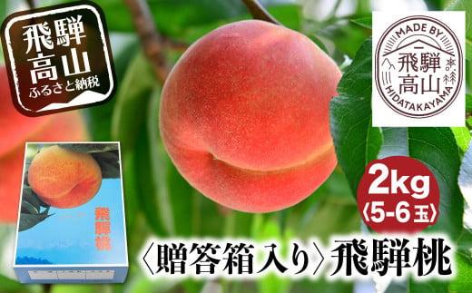 【先行受付】2026年8月発送 桃 飛騨もも 2kg 5～6玉入り | もも モモ 飛騨高山 糖度 甘い 2キロ 果物 白鳳 昭和白桃 など 夏 くだもの お取り寄せ 上広瀬果樹組合 GJ001