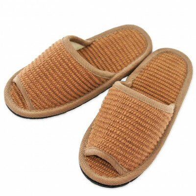 【ふるさと納税】スリッパ インドコットンSサイズ ブラウン つま先滑り止め付き【1676617】