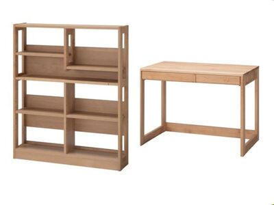 学習デスク2点セット(カルロ 100本体・100ラック)