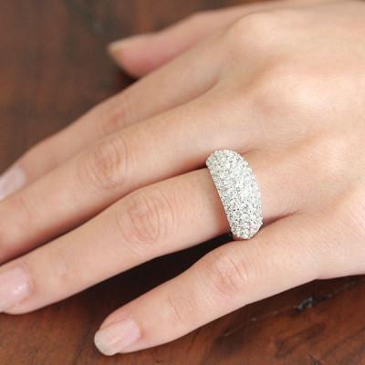 ふるさと納税 南アルプス市 【15号】指輪 PT900 プラチナ ダイヤモンド 2.0ct パヴェリング 幅広【f046-pt】 |  | 02
