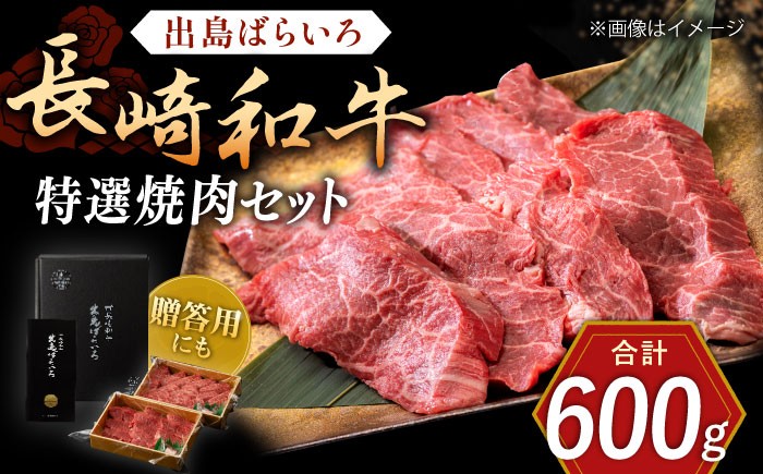 
長崎和牛 出島ばらいろ 特選焼肉 セット （ロース カルビ カタロース モモ のいずれか2種類）約300g×2【合同会社肉のマルシン】 [QBN018]
