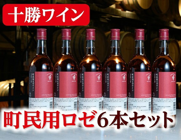 【ふるさと納税】北海道 十勝ワイン 町民用ロゼ6本セット 国産ワイン 北海道ワイン 北海道池田町 池田町 ふるさと納税 送料無料 ワインセット 辛口