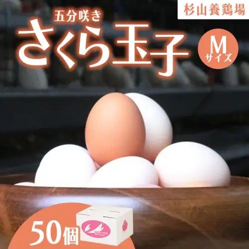 純国産鶏さくらちゃんが産んだ桜色のさくら玉子 五分咲き（Mサイズ）50個 | 卵 たまご 濃厚 10000円 1万円以内
