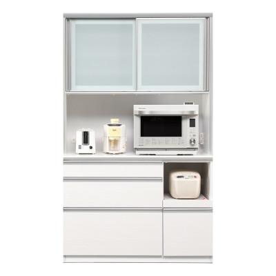 ふるさと納税 大川市 カリーナ 幅120cm キッチンボード食器棚 ホワイト・ブラウンの2色対応