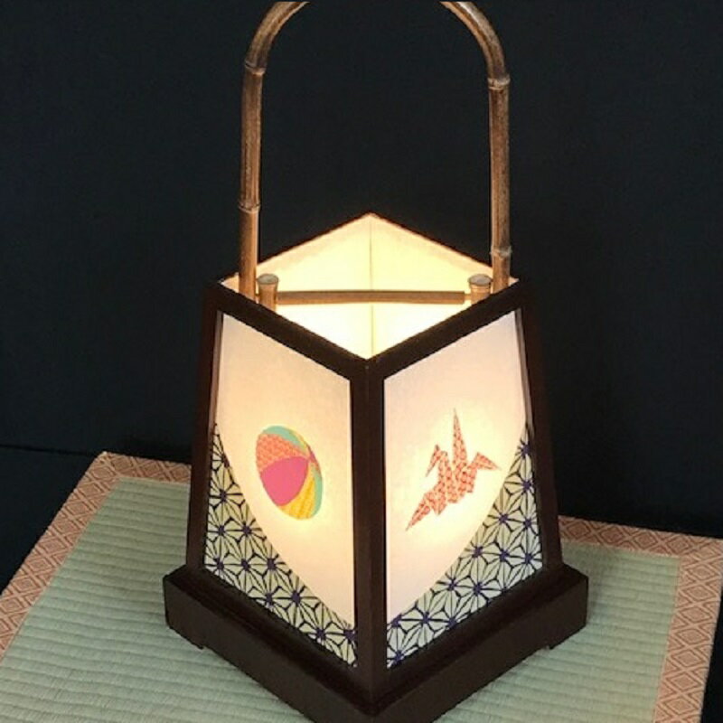 【ふるさと納税】着物生地で作ったおしゃれな行灯（あんどん） なごみ 年内発送