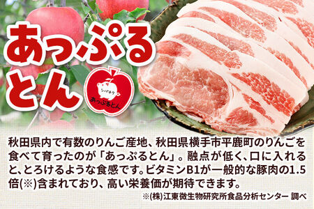 《定期便6ヶ月》 あっぷるとん しゃぶしゃぶ用ロース＆しゃぶしゃぶ用肩ロース詰合せ 合計約1kg（500g×各1パック） 豚肉