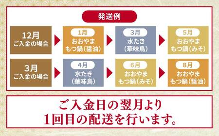 W08-90 本場博多の味水炊き・もつ鍋食べ比べ定期便【隔月定期便（年3回発送）】