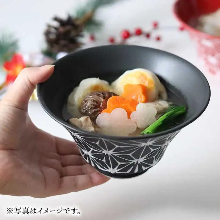 【波佐見焼】ホワイトライン麻 ミニ丼 どんぶり グレー 食器 皿 【翔芳窯】 [FE165]  波佐見焼