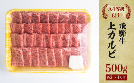 飛騨牛 焼肉用 上カルビ 500g JAひだ 飛騨牛 [S446]