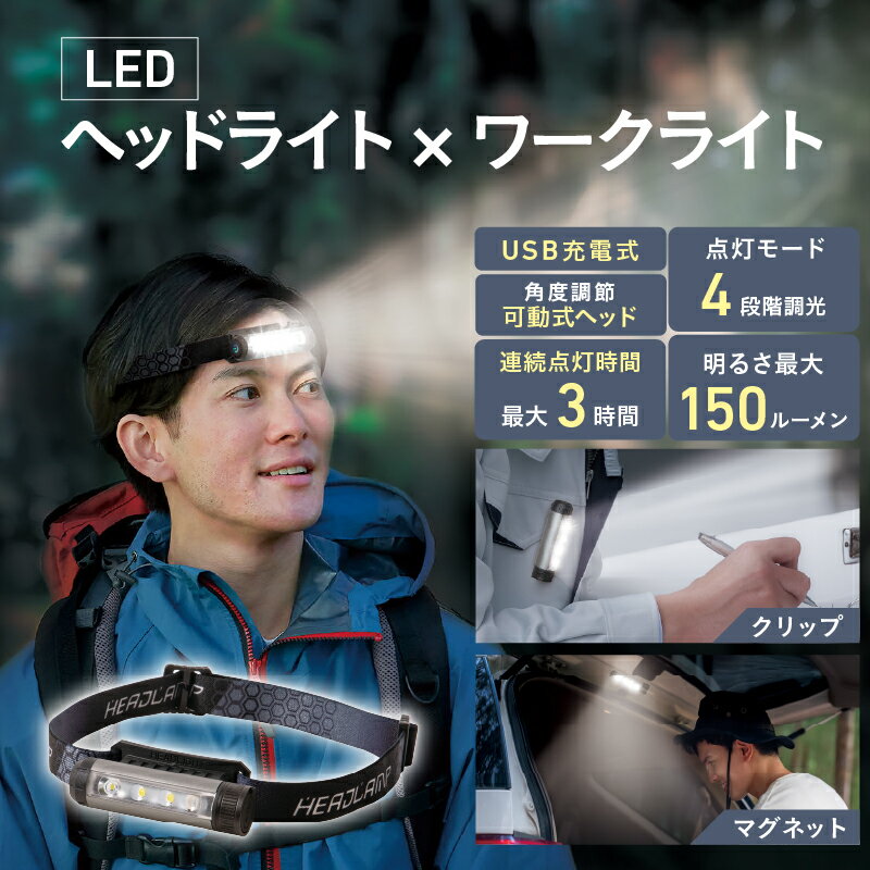 【ふるさと納税】ヘッドライト×ワークライト【 ヘッドライト ワークライト 照明 LED アウトドア 災害 作業 生活家電 雑貨家電 送料無料 】