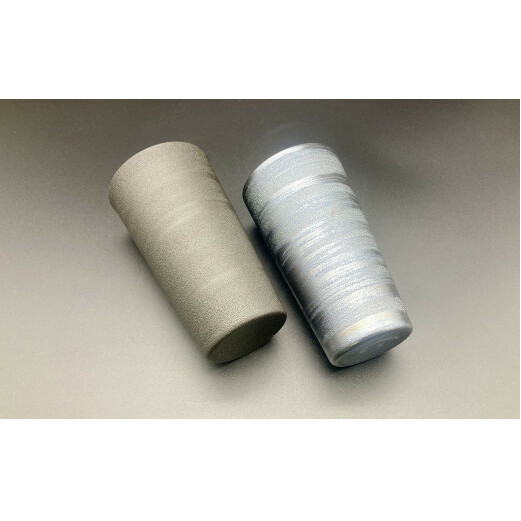 有田焼 伝作窯 甲胄タンブラー 忍びペアセット ブラック シルバー 30000円 3万円 A30-760