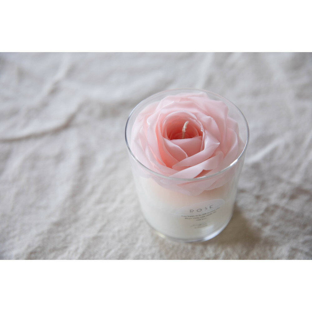 【ふるさと納税】リアルなお花のキャンドル　『ROSE』　(※香りが選べます ローズの香り・無香料) | 雑貨 日用品 人気 おすすめ 送料無料