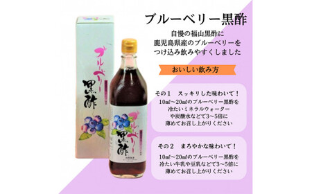 B2-017 黒酢ドリンク（桃黒酢・ブルーベリー黒酢（各700ml））【かごジン】霧島市 黒酢 酢 お酢 ビネガー 食用酢 フルーツ くだもの 飲み比べ セット