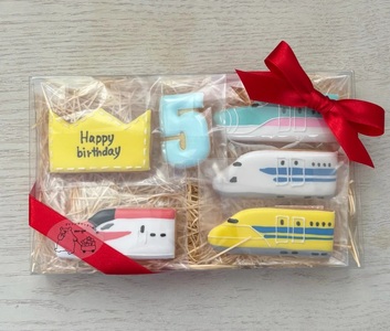 【ふるさと納税】アイシングクッキー　電車好きなお子さまにオススメのバースデーセット♪