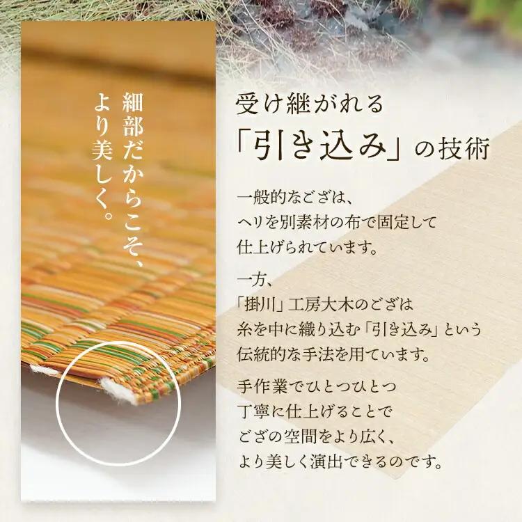純国産天然いぐさ　「掛川　虹」２畳（桃色）　BG010
