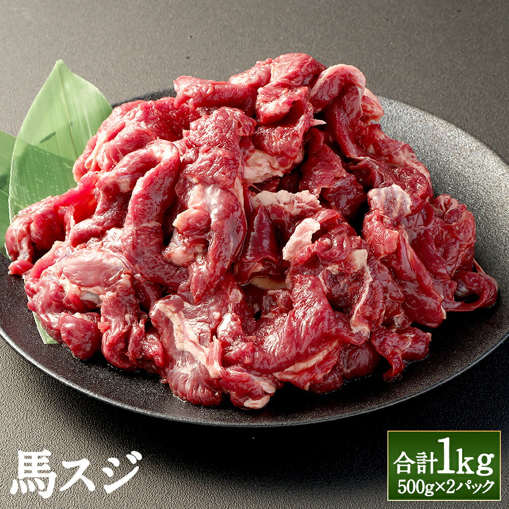 【ふるさと納税】馬スジ 約1kg（約500g×2）馬すじ 馬肉 スジ スジ肉 すじ すじ肉 筋肉 肉 煮込み料理 カレー 料理用 加熱用 冷凍 1キロ お取り寄せグルメ 国産 九州 熊本県 高森町