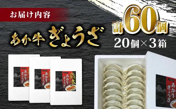 熊本和牛 あか牛ぎょうざ 20個×3箱【有限会社 三協畜産】 国産  餃子 ギョウザ [ZEB043]
