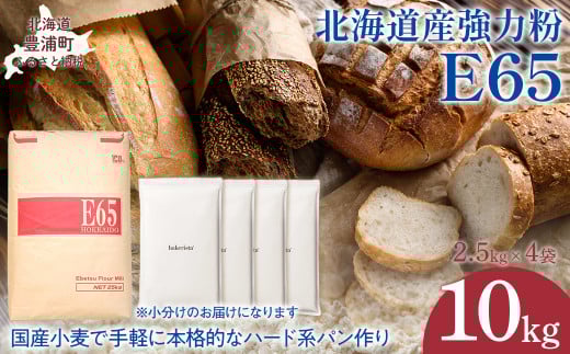 E65 10kg 【 ふるさと納税 人気 おすすめ ランキング 小麦粉 パン 国産 北海道 E65 自宅用 江別製粉 北海道 豊浦町 送料無料 】 TYUAI015
