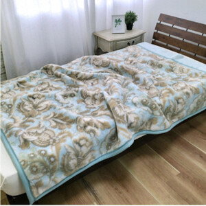 ［シングル］吸湿発熱あったかボリューム2枚合わせ毛布 約140×200cm グリーン1枚 JM-2201-GR