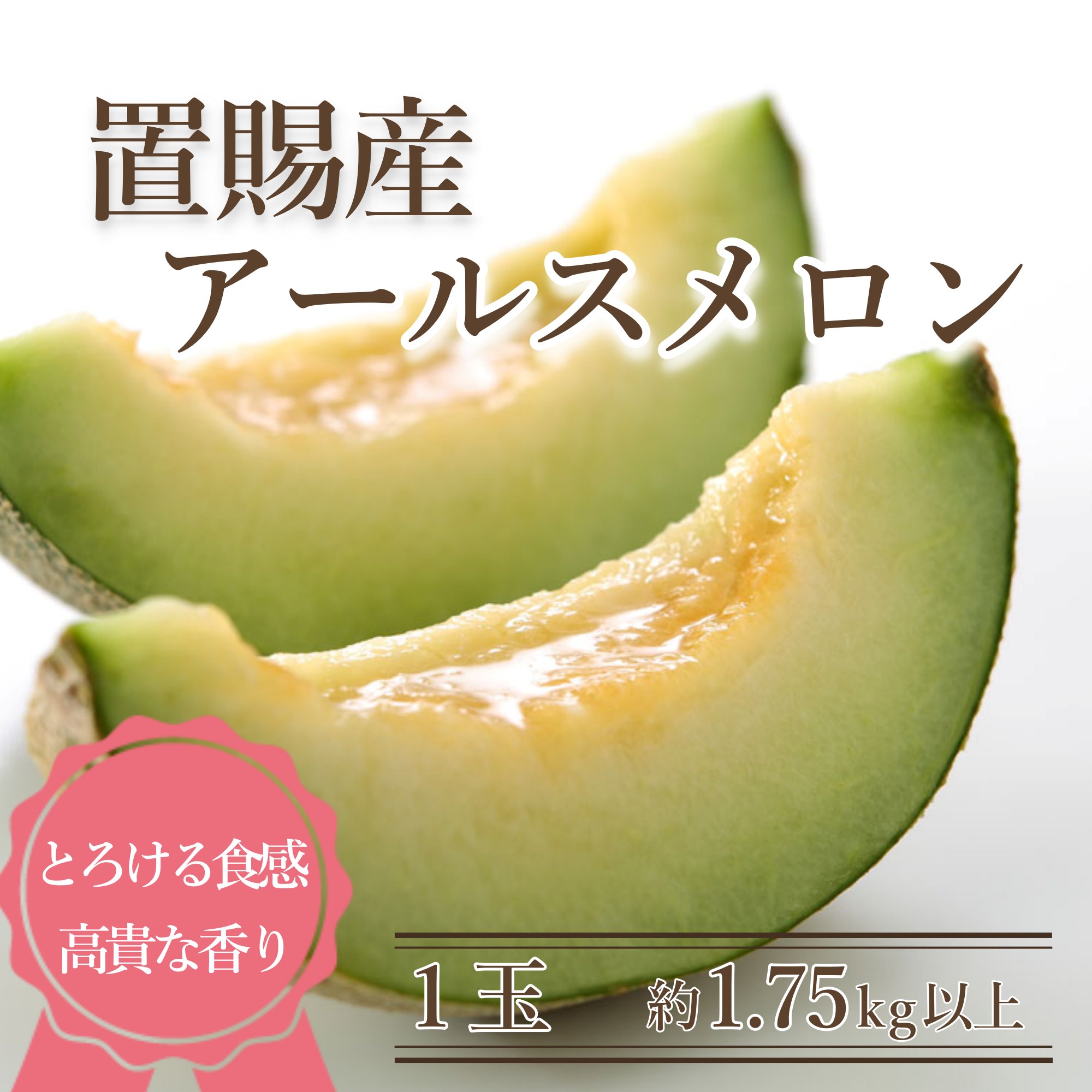 【ふるさと納税】【期間限定】【2026年発送】置賜産マスクメロン（アールスメロン）約1.75kg以上×1玉_H245(R8)-2