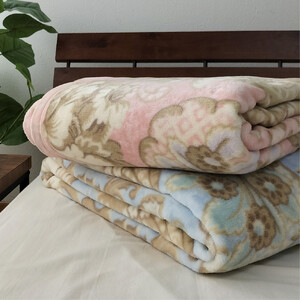 椿オイル加工 ふんわり綿毛布 シングルサイズ 約140×200cm ピンク CNM-300-PI