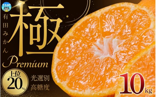 甘さに自信あり。 有田みかん プレミアム 10kg 高糖度 上位20％をお届け【光センサー選別】2S～Lサイズ 有機質肥料100% 2026年11月～2027年1月に順次発送予定 ※北海道・沖縄・離島への配送不可 みかん 柑橘 くだもの フルーツ 有田みかんプレミアム【nuk156D】