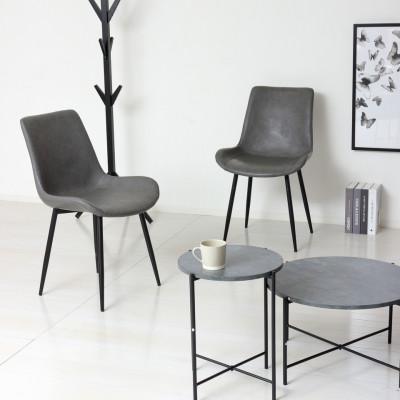 ふるさと納税 海南市 ダイニングチェア 2脚セット スタイリッシュ グレー AKU1045055 |  | 03