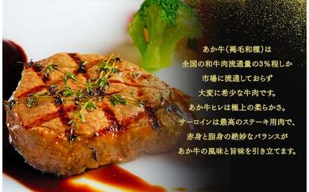 あか牛極上ヒレ＆サーロインステーキセット あか牛ヒレステーキ150g あか牛サーロインステーキ200g×2枚 あか牛のたれ200ml付き