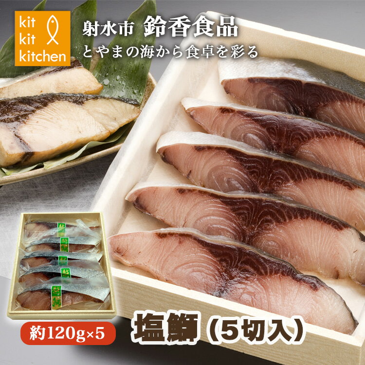 【ふるさと納税】北陸産 大物天然鰤 塩鰤 個包装（5切入）｜魚介 魚貝 日本海 海の幸 シーフード 鰤 ぶり 冷凍 切り身 5切 5枚 5個 簡単調理 簡単料理 おつまみ おかず 夕食 産直 産地直送 化学調味料 保存料 不使用 北陸 富山県 射水市