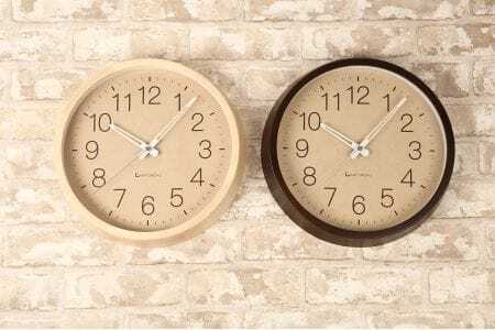 KATOMOKU muku clock≪km-45BR≫木製掛け時計(ブラウン)【B-77-B1】