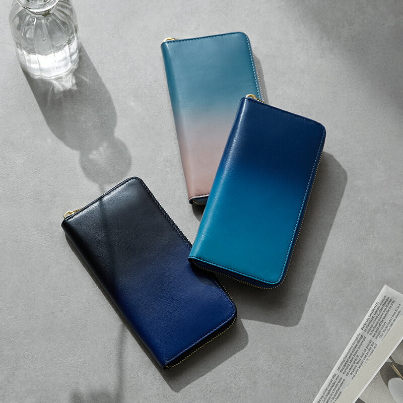 【ふるさと納税】イロドリ ラウンド ロング ウォレット 財布 長財布 ギフト 贈答 プレゼント 革製品