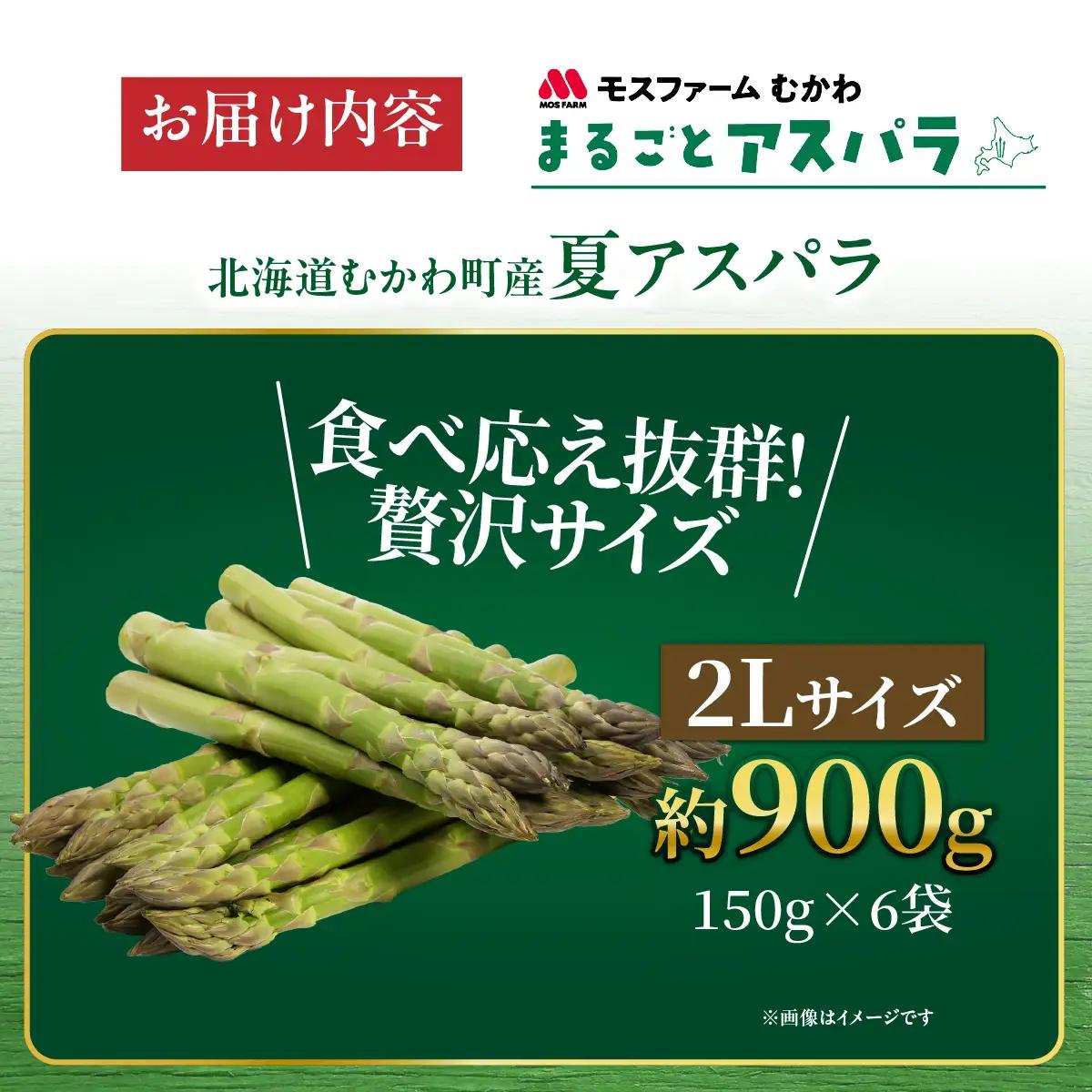 夏アスパラ2Lサイズ 約900g（150g×6袋入） MKWM004 