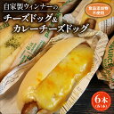 【ふるさと納税】 自家製 チーズドッグ & カレーチーズドッグ 6本 各3本 カレー チーズ ウインナー ( パン ぱん 菓子パン 惣菜パン 冷凍 無添加 天然酵母 冷凍 詰め合わせ 国産小麦 朝食 朝ごはん お取り寄せ 食べ比べ パンセット ベーカリー おすすめ 1万円 10000円 京都 )